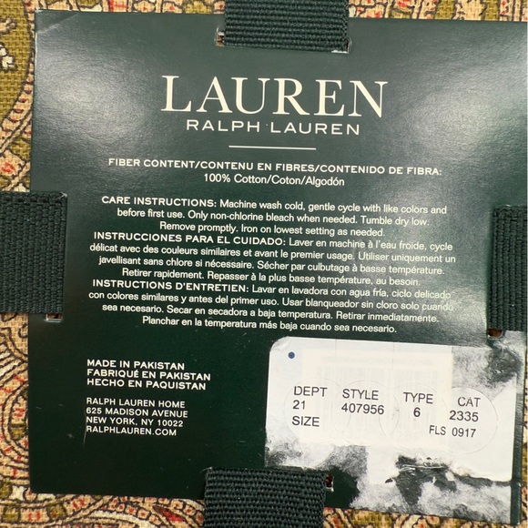 NWT Lauren Ralph Lauren Paisley Placemat Set - Picture 6 of 6